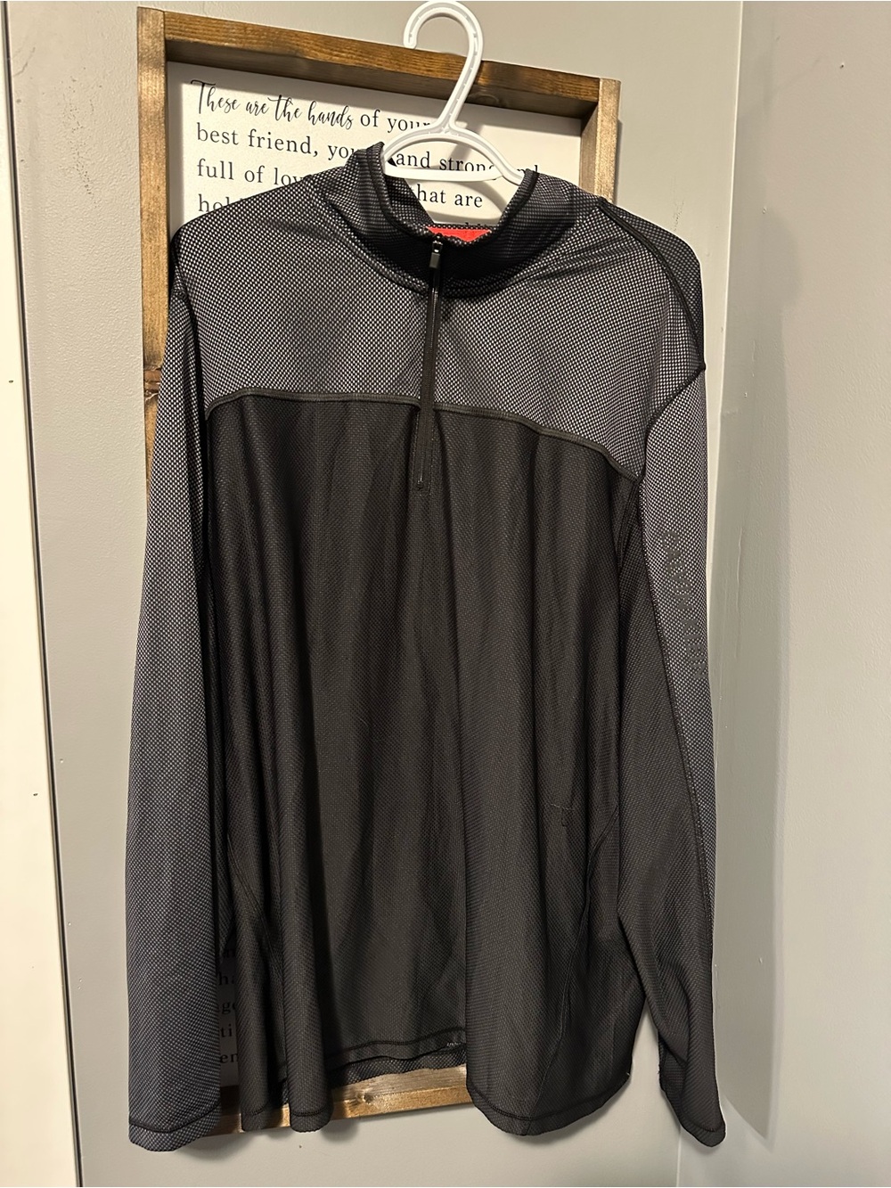 Calvin Klein Black & Gray Half-Zip Performance Pullover